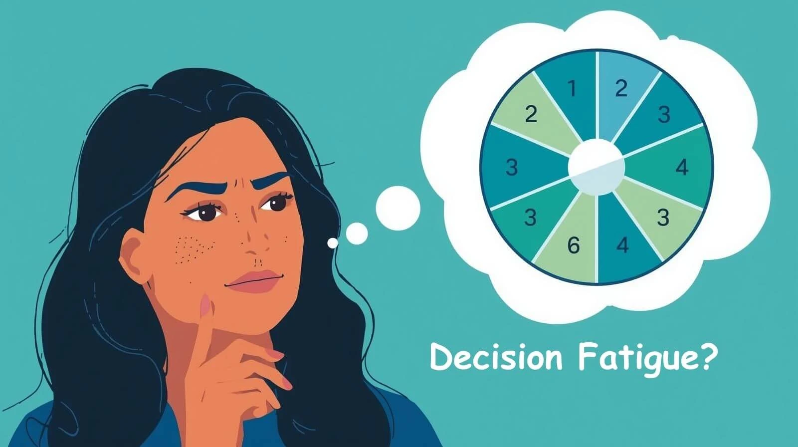 Decision fatigue solution using a random spin wheel