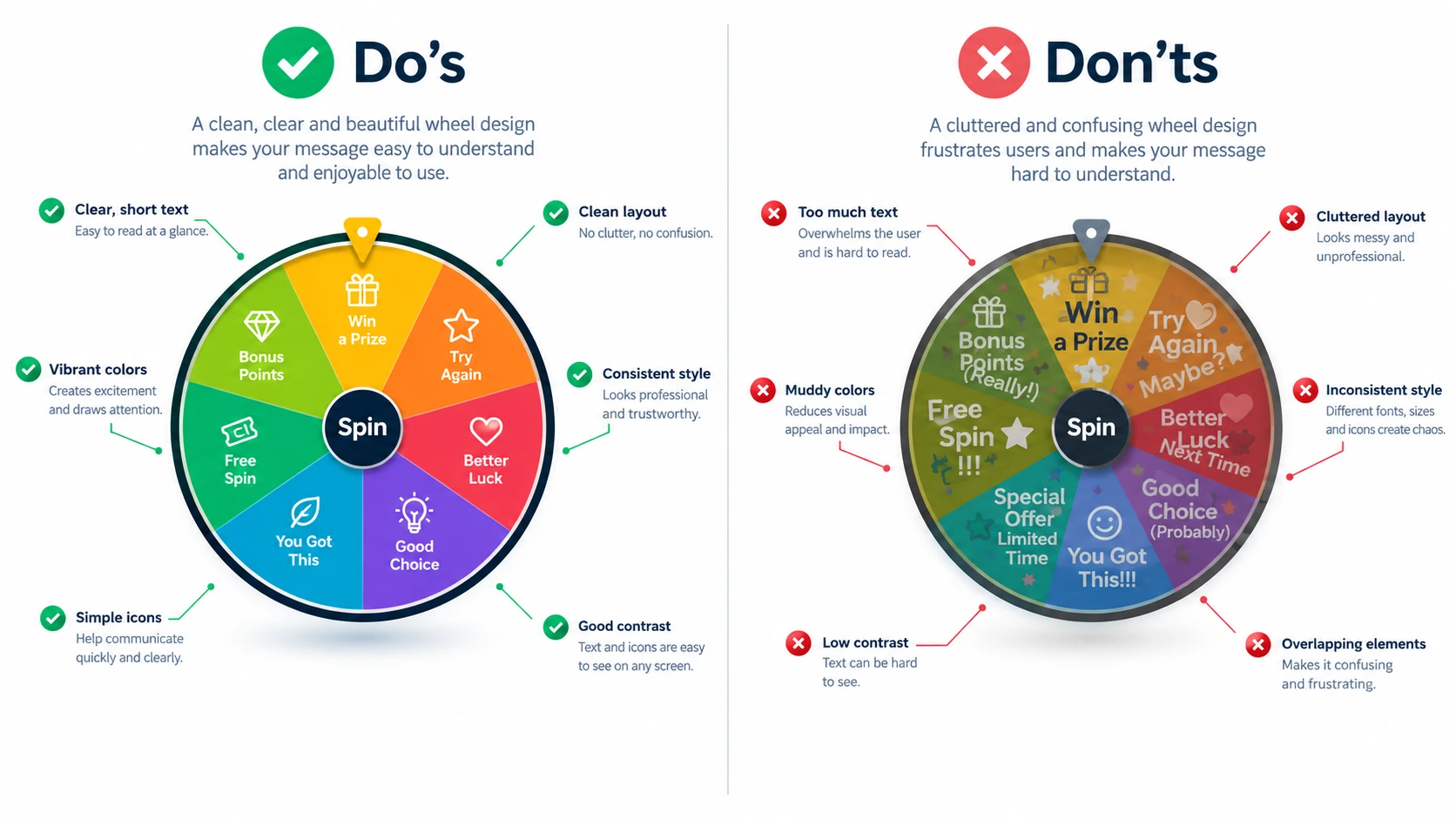 Design tips for creating a visually appealing custom spin wheel
